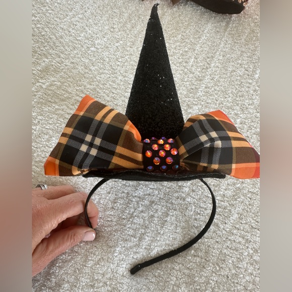 Cute jazz costume. Child size L. Orange and black with headband hat - Picture 5 of 9